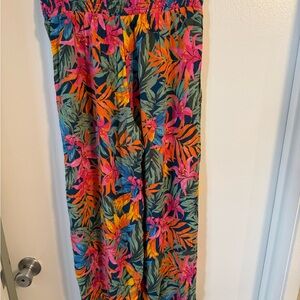 Shade & Shore Tropical Print Pants - Multicolor